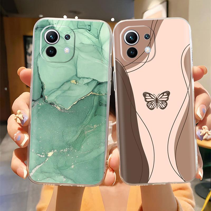 For Xiaomi Mi 11 Lite 5G Case Phone Cover Protection Back Cases For Xiaomi Mi 11 Lite 5G NE Silicone Casing  Mi11 Lite Fundas