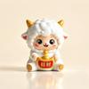 Resin Year of The Goat Ornament Lucky Theme Mascot Ornament Zodiac Figurines  Spring Festival