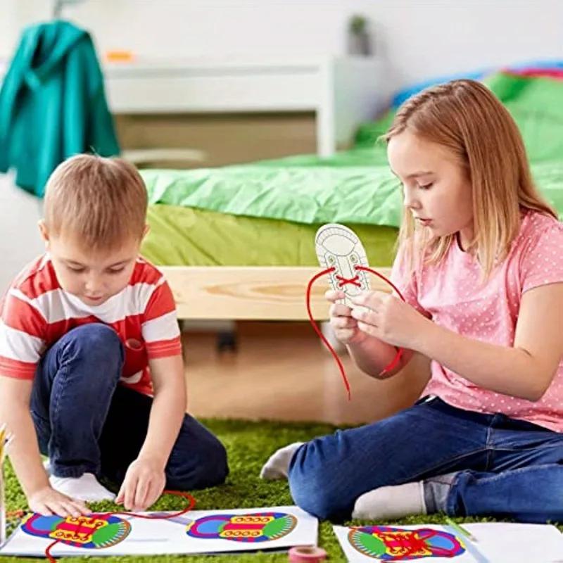Spielzeug Kinder Kinderspielzeug Schnürsenkel Einfädeln Lehren Schnürsenkel binden lernen Spielzeug Kleinkinder Feinmotorik Spielzeug Frühes Lernen Pädagogisch