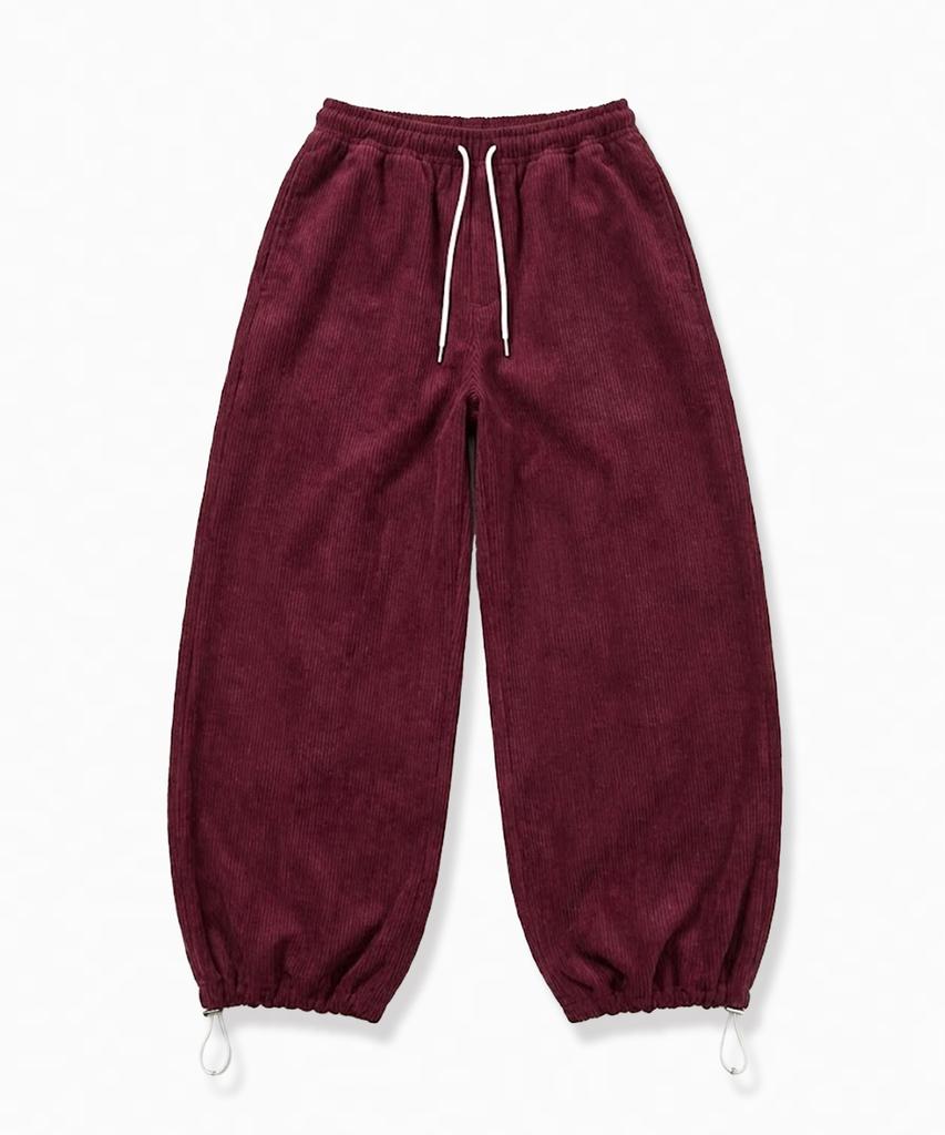 FUZZY SCAN Bear Corduroy Wide Pants