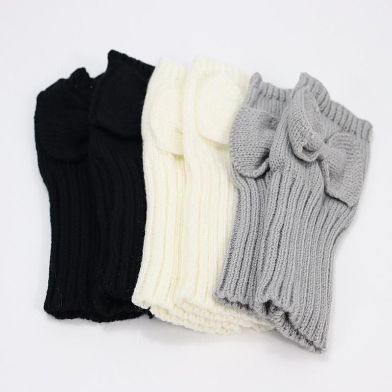 1 pár pevných rukavic s polovičními prsty pro lukostřelbu pro ženy Zimní měkké teplé pletené vlněné návleky na ruce Teplé palčáky na psaní Ruce rukavice