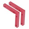 2pcs Right Angle Clamps Aluminum Alloy Material Anodized Clear Scale Red 90 Degree Positioning Tool