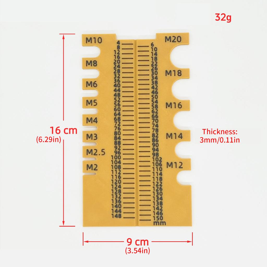 Portable Lightweight Precise Screw Measuring Gauge Suitable For Mechanic Engineers 150mm Length With Lightweight Design
