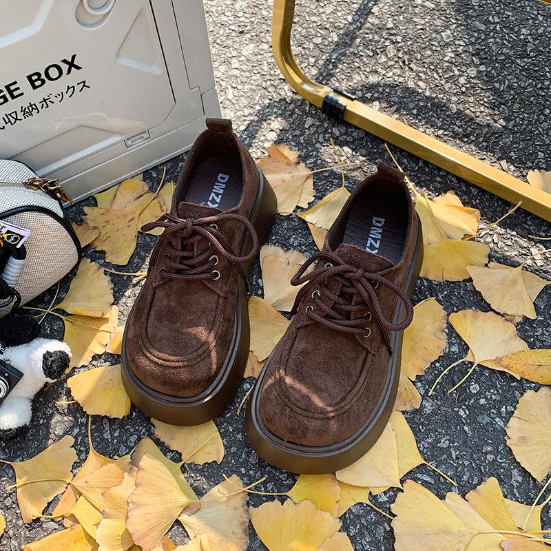 

Все включено Обувь Boken увеличивающая рост повседневная обувь-маффин женская новая шнуровка маленькая толстая подошва обувь Boken 40 темно-коричневого