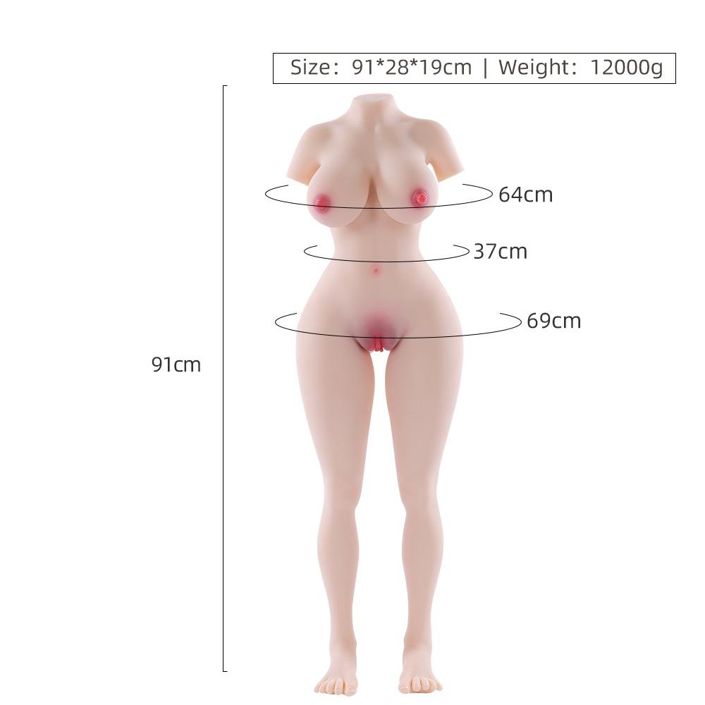 Men's Sex Doll Half Body Long Leg Big Breast Real Skin Feel Masturbation Cup Erotic Adult Sex Toy