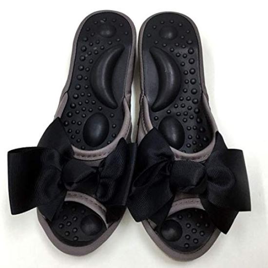 Shape Up Slippers with Ribbon (Charcoal)