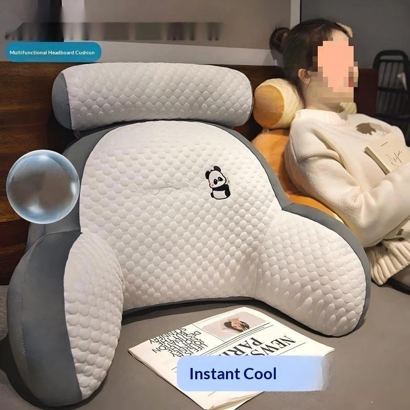 Adjustable Reading Pillow Ergonomic Back Support Cushion 1PC Washable Cover Lumbar Pillow for Bed Sofa Floor Home Use