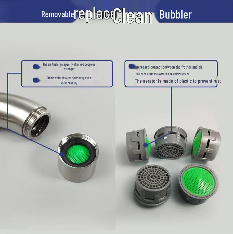 Extended Height Stainless Steel Bathroom Sink Faucet