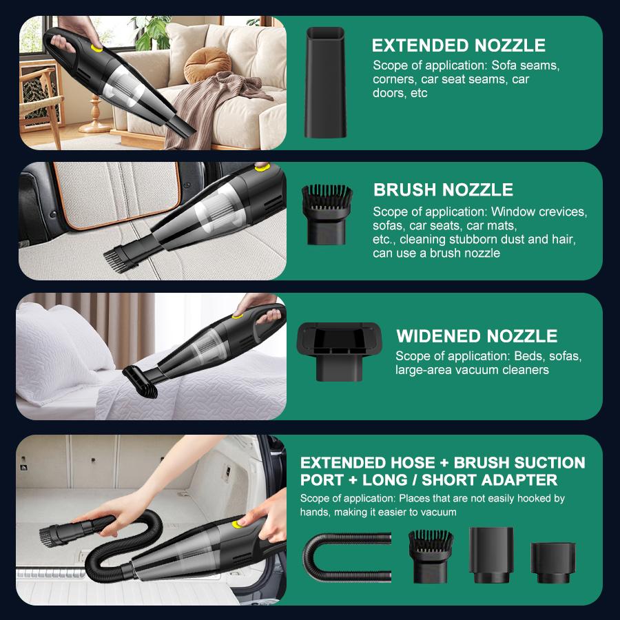 Handheld vacuum cleaner,portable vacuum cleaner,dual-use wireless vacuum cleaner for car and home,powerful home cleaning machine