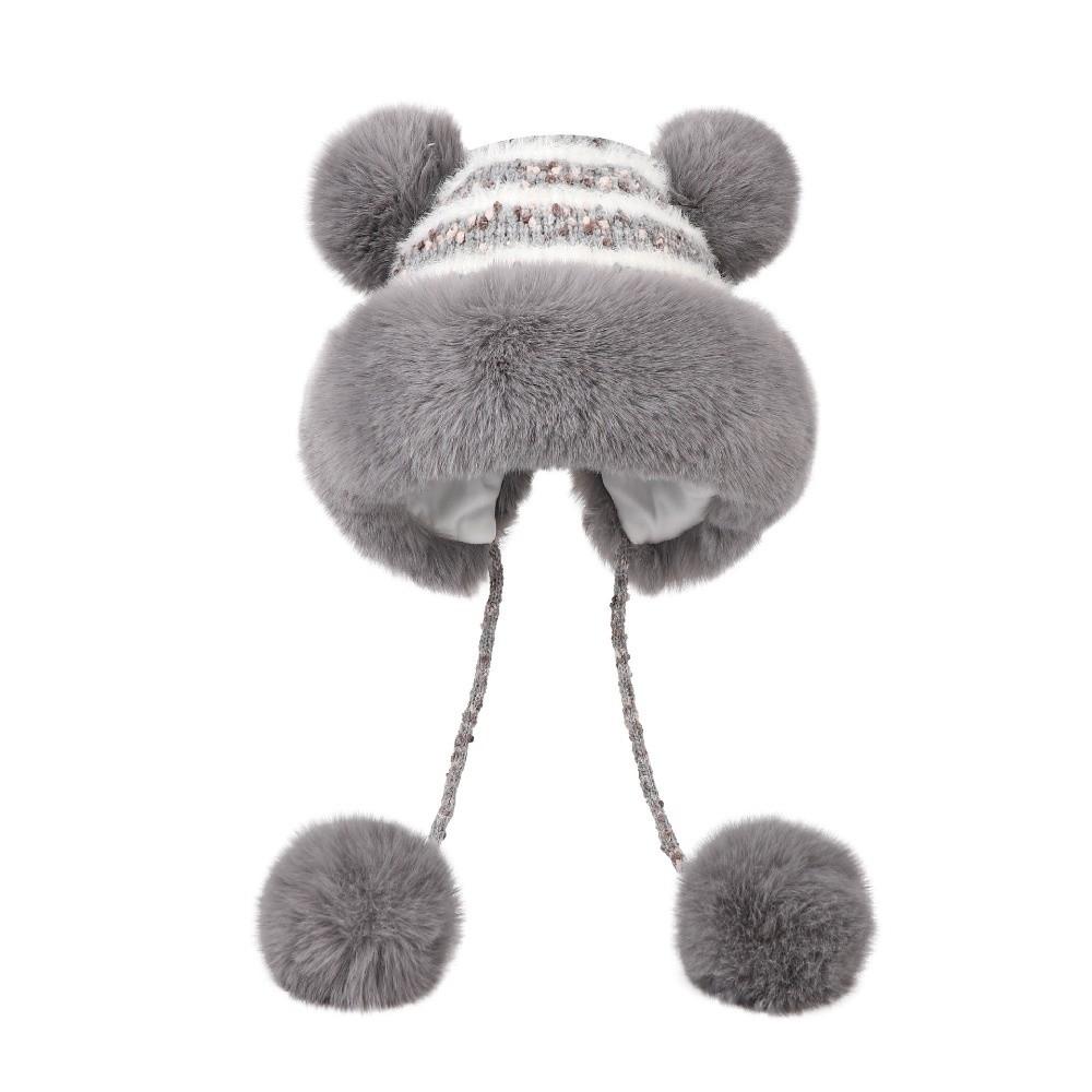 Anti-Cold Ear Protection Hat Fleece Lined Beanies Cap Soft Knitted Hat  Winter
