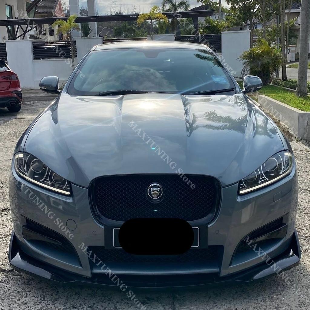 Front Bumper Lip For Jaguar XE S 20d 20t 25t X760 2014-2019 Spoiler Splitter Diffuser Trunk Retrofit Styling Body Kits Tuning