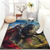 Multiple sizes Knight, horse, red cape Carpet for Living Room Bedroom Sofa Home Decor Rus Non-slip Floor Mat Luxury Gift