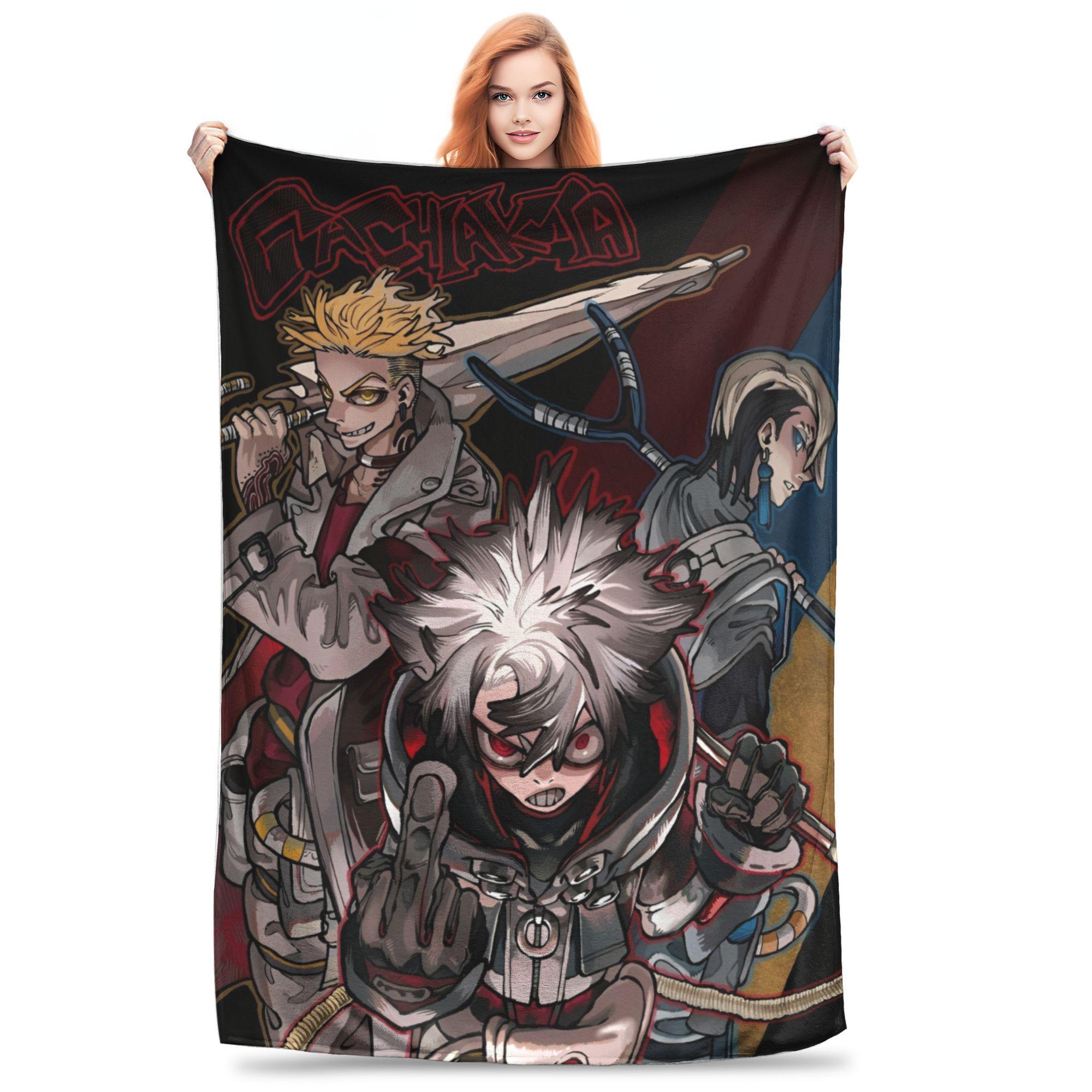 Jessica Chen Unisex Gachiakuta Manga Rudo Stuff Blankets Super Soft Flannel Zanka Riyo Enjin Throw Blanket Comfortable Rug Piece
