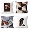 Simple Art Pattern Decorative Pillowcase Bedroom Living Room Square Cushion Pillowcase