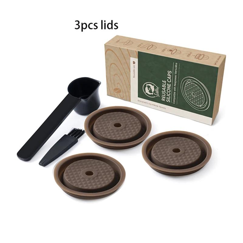 Opakovaně použitelná Nespresso Vertuo Opakovaně použitelná kapsle víčko Silikonový kryt Plnitelné Nespresso kapsle pro Nespresso Vertuoline & Vertuo