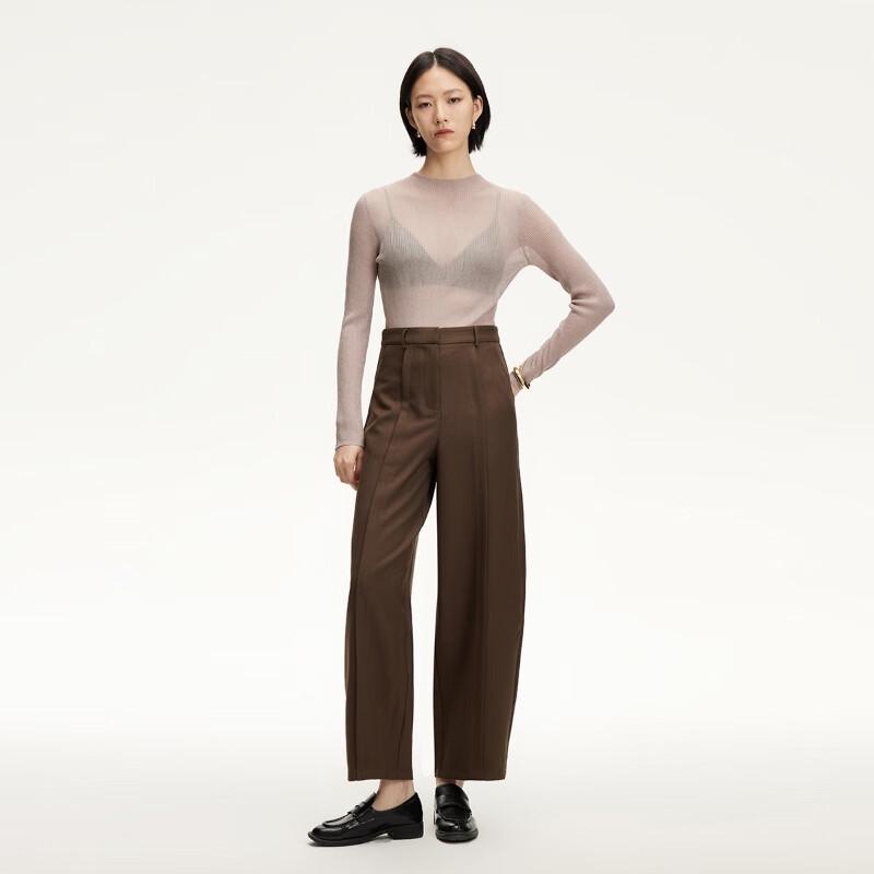 

VEROMODA Women s Shiny Ribbed Knit Top S