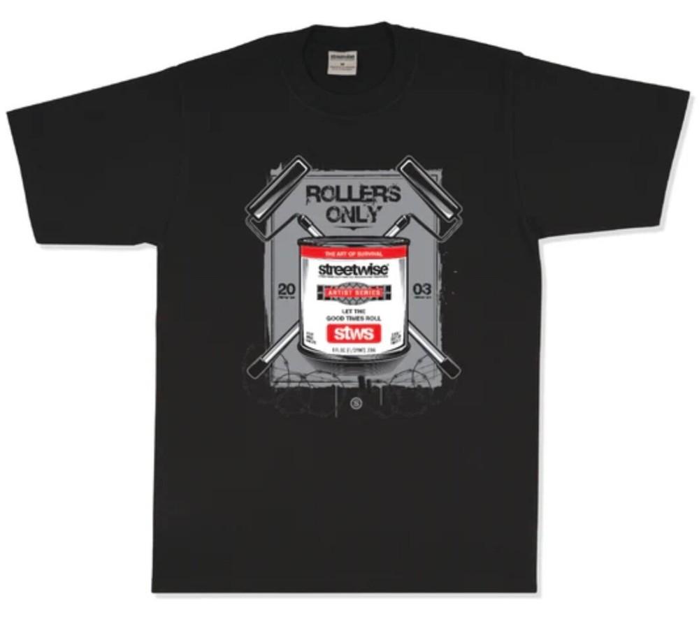 

Streetwise Rollers Only Graphic T-Shirt Black M-L-XL-2XL-3XL wbr/ -4XL-5XL Unisex T-Shirt XXXXL