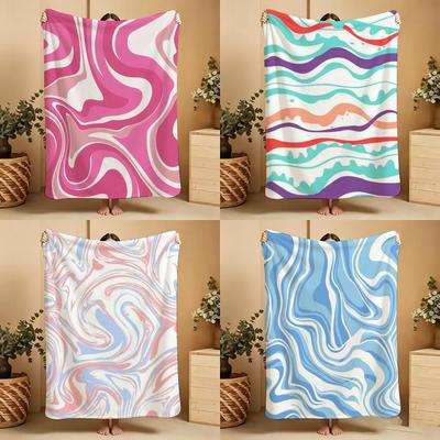 Classic Motif M-Marble Throw Soft Warm Throw Blanket for Bedroom Living Room Bed Travel Camping Picnic Gift