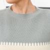 Contrasting Color Splicing Semi-turtleneck Women's Autumn and Winter Lazy Loose Pullover Knitting Two-piece Set