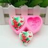 DIY Sugar Craft Fondant Forma na dort ve tvaru srdce Silikonová forma na mýdlovou svíčku
