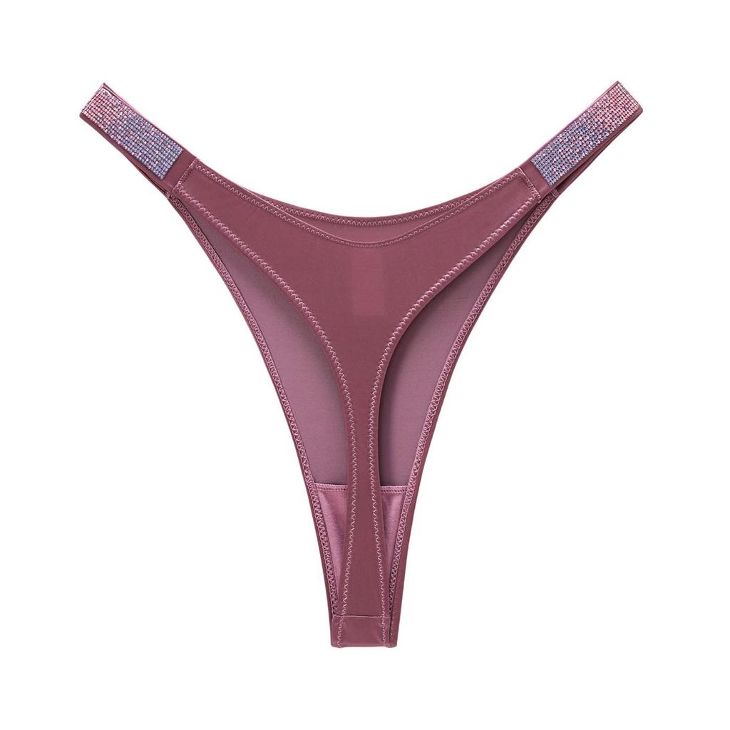 Europäischer & Amerikanischer Sexy Strass-G-String Tanga - Niedrige Taille, Hoher Schnitt, Bling-Stern-Design