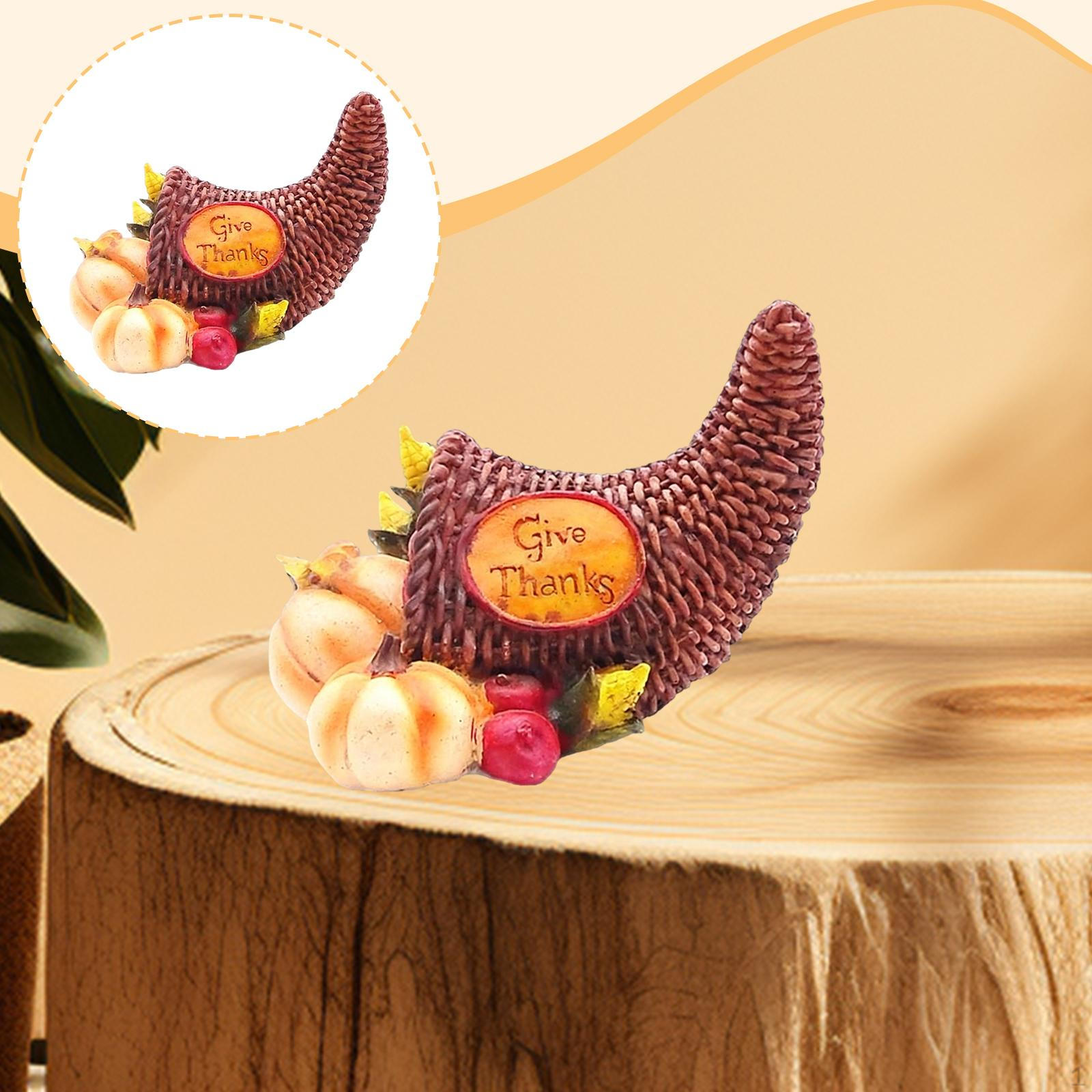 

Ornament Harvest Festival Resin Pumpkin Decor Decoration Figurine for Ceremory Desktop Living