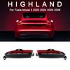 LED Rear Bumper Brake Reverse Light For Tesla Model 3 Highland 2023-2026 Left Right Pair OEM Replacement Tail Lamp Assembly