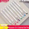 Bolígrafos de Gel de Colores Munami Monami 0.4mm para Tomar Notas - 12 Colores, Punta Fina