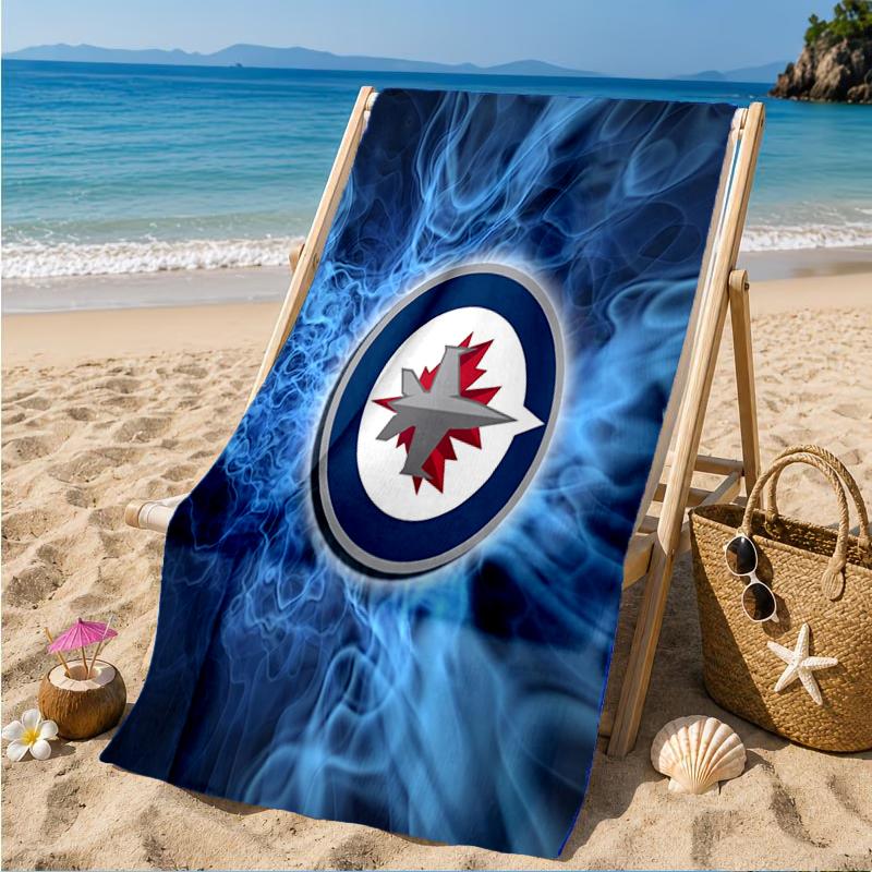 Jets Hockey Team Beach Towel, Super Soft Microfiber, Perfect Gift for Her/Him, Birthday, for Pool, Beach, Travel, Decor Beach Party
