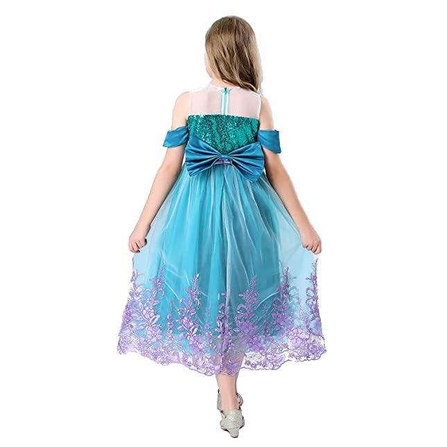 Set de Lux Cosplay Prințesă Inimă de Sirenă Magică Sirenă Originală 120cm NT5492A [CREDIBIL] Rochie, Costum Copii, 8 piese - (Rochie de prințesă,