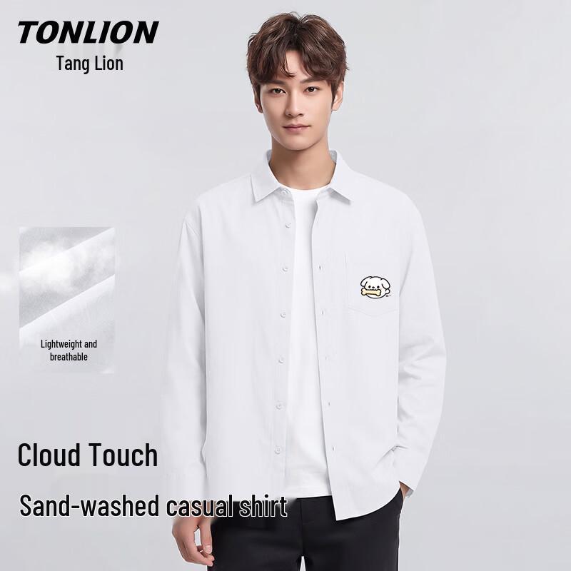 TonLion Men s Versatile Casual Long Sleeve Shirt XL