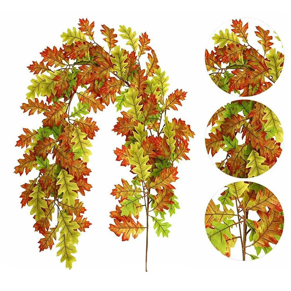 

Multicolor Ficus Elastica Artificial Leaves Garland 170cm Leangth Table Running Simulation Leaf Vine 3D Leaf Photo Props