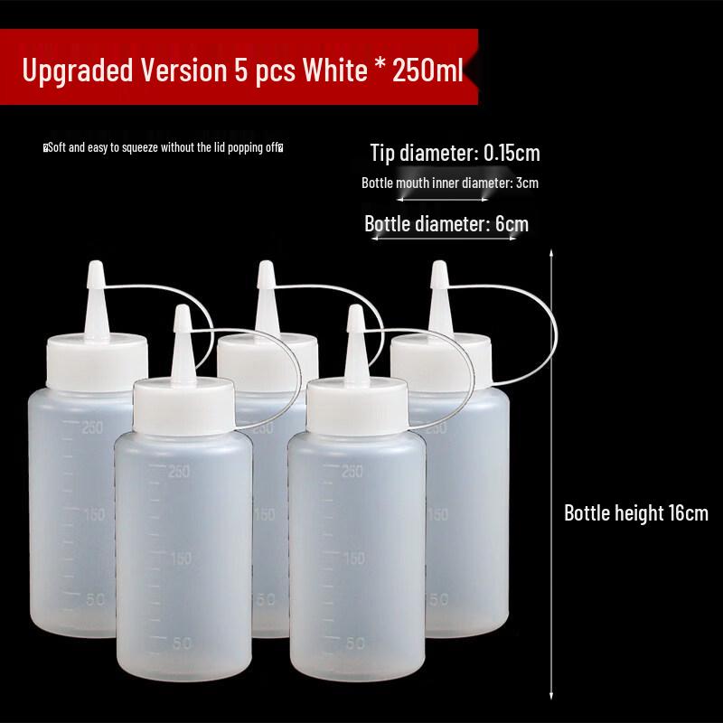 ZISIZ Commercial Plastic Squeeze Sauce Bottle