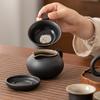 Ceramic Yin Black Pottery Tea Filter Tea Leak Filter Tea Bucket Filter Tea Residue Tea Ceremony Tea Breaker Tea Set Spare Parts