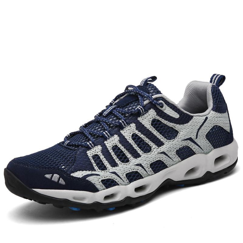 Men's Casual Shoes Male Summer Shoes Mesh Breathable Men's Outdoor Sneakers Rubber Sole Men's Hiking Shoes