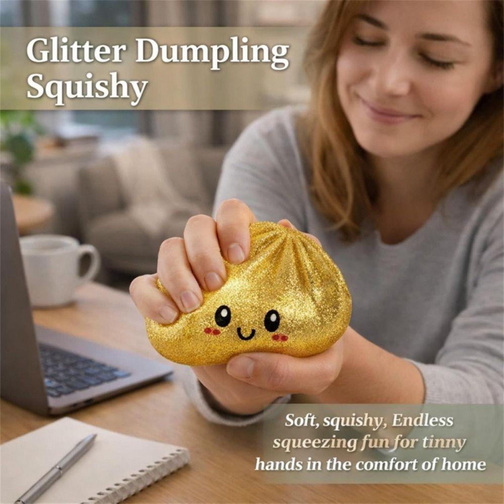 Squeezable Steamed Bun Squeeze Toy Soft Dough Ball Slow Rebound Toy  Stress Relief