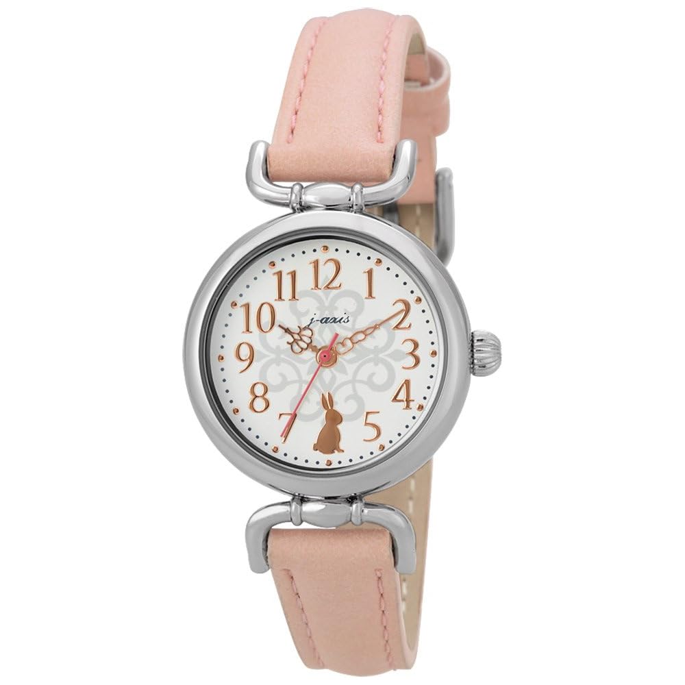 J-AXIS Antique Rabbit Watch Retro Animal Icon Pink