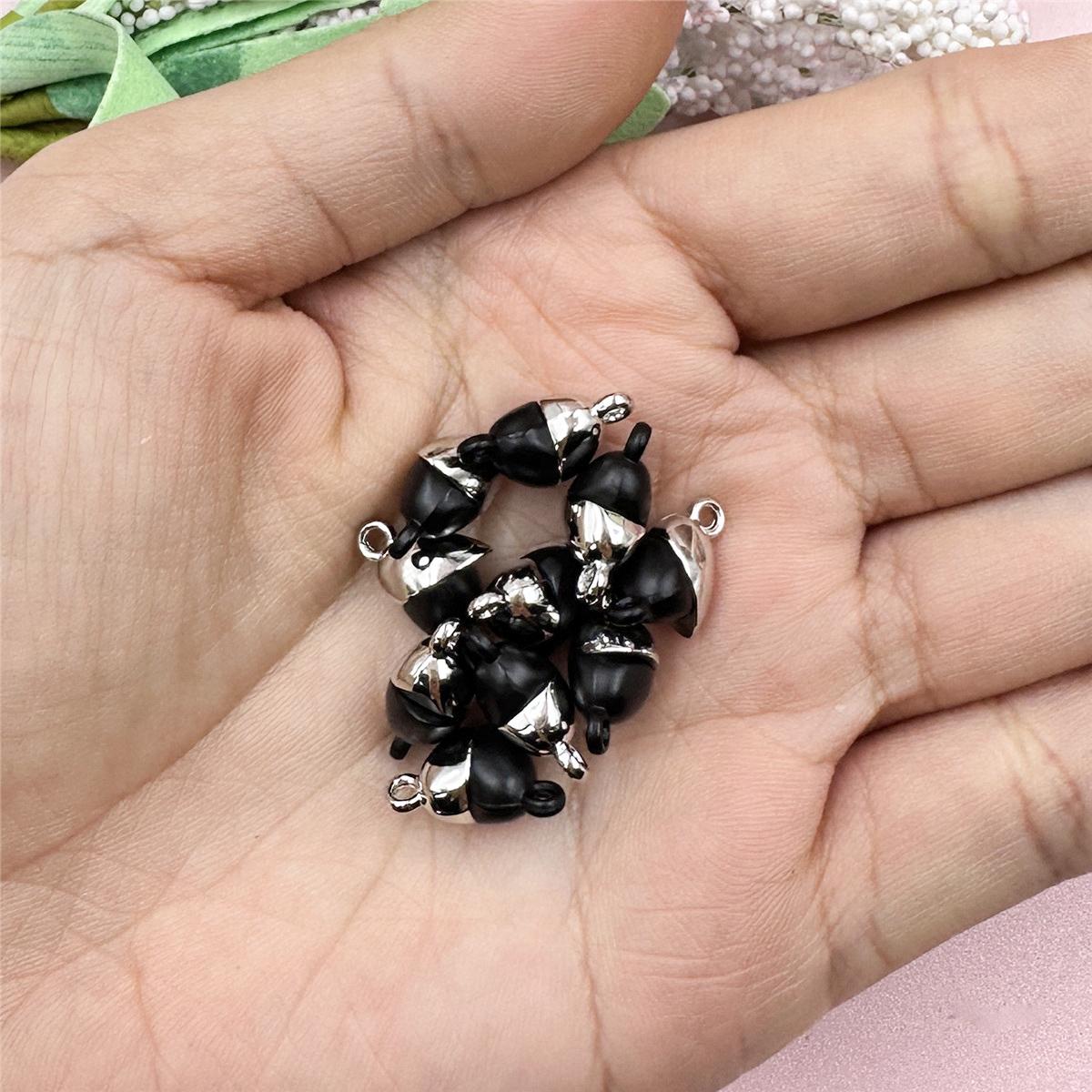 

Товары для домашней вечеринки, 10 шт., женский браслет, магнит, ожерелье с шариком любви, ювелирные изделия ручной работы, аксессуары, подарки, свободные бусины Silver Black Heart