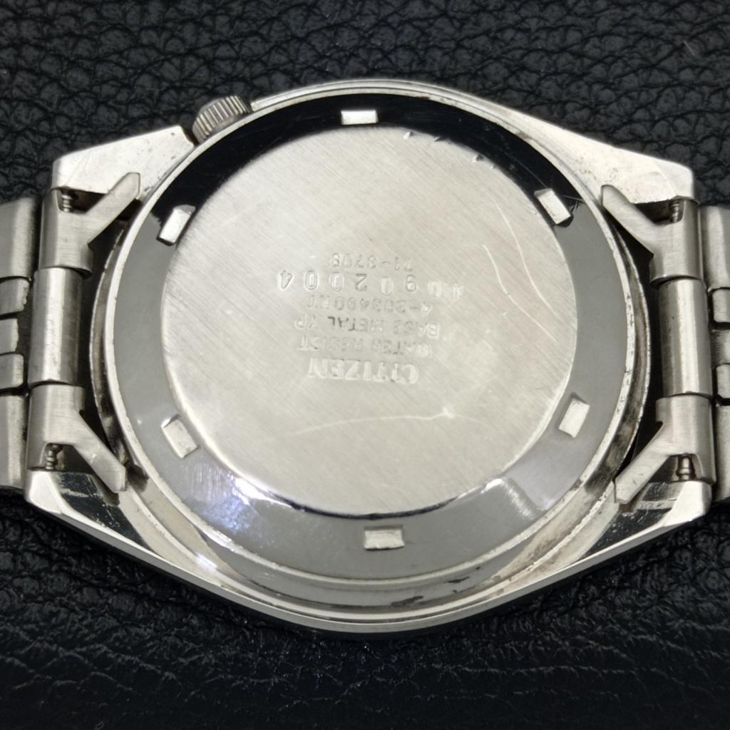 JAPAN MENS GENUINE VINTAGE CITIZEN AUTOMATIC 8200 SILVER DIAL WATCH A500279-2 R151b-a500279