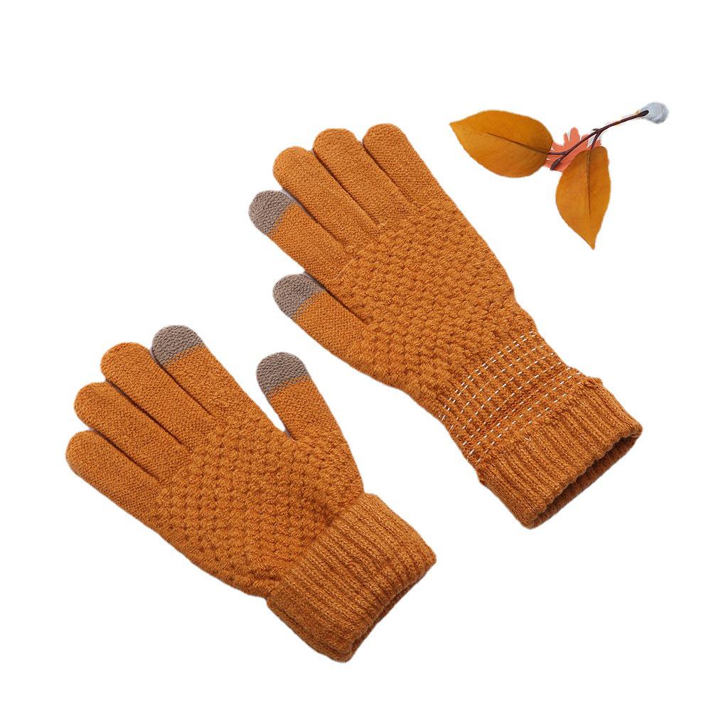 Thickened Pineapple Net Touchscreen Cycling Gloves for Autumn & Winter