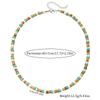 Natural Turquoise Wood Bead Splicing Men's Necklace Versatile Neutral Wind Wood Chips Coconut Shell Stainless Steel Necklace