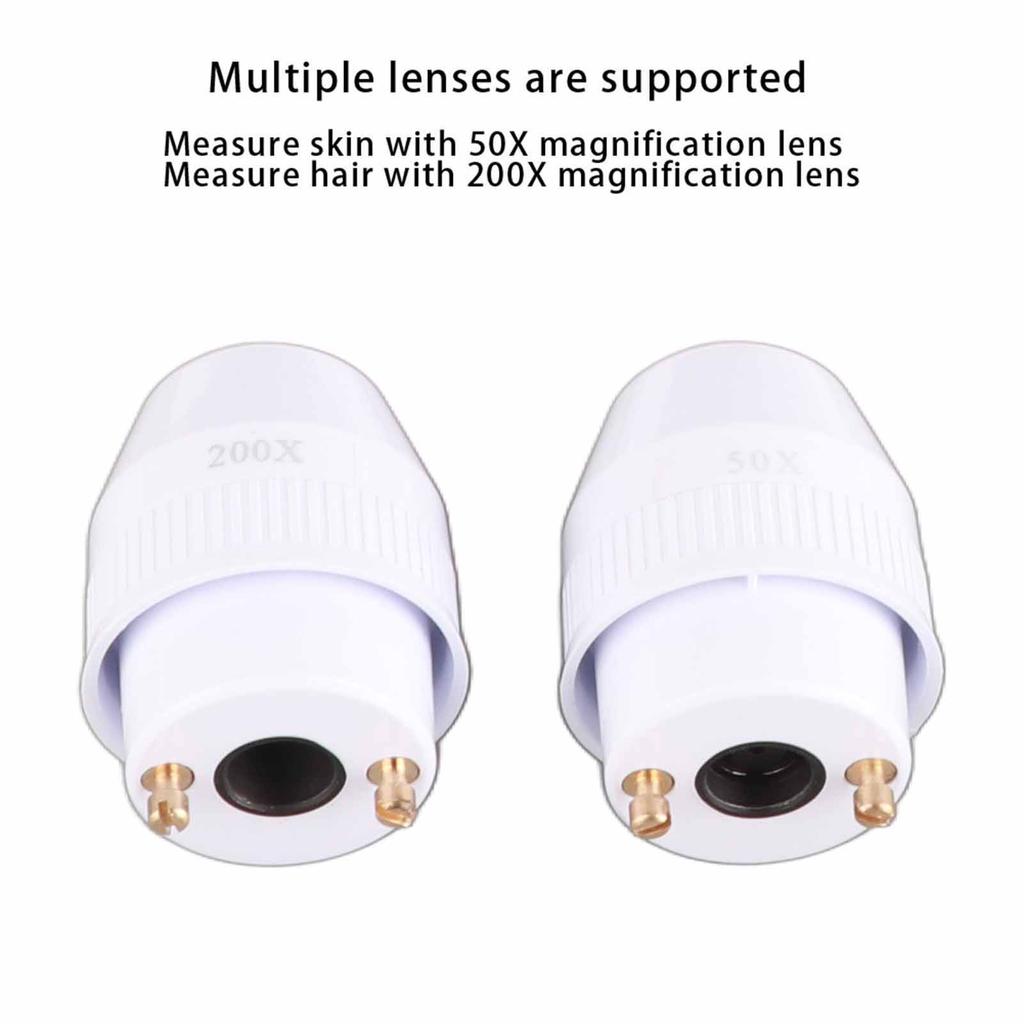 Scalp Moisture Tester 5 Inch Rechargeable Scalp Hair Follicle Oil Moisture Magnifying Detector Analyzer Skin Pigment Tester
