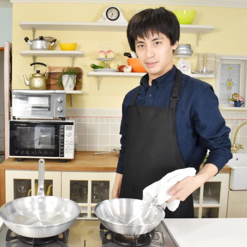 Akao Aluminum DON Frying Pan, 24cm, Aluminum Alloy, with Aluminum Die-Cast Handle, Made in Japan, AHL24024