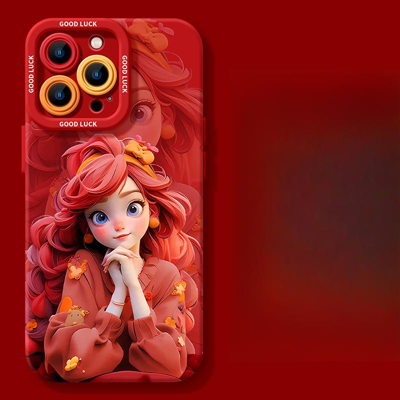 

Compatible with Apple 16 Phone Case 15plus, Cartoon 14 Soft Case 13mini Silicone 12promax11 Apple 7P/8P Universal