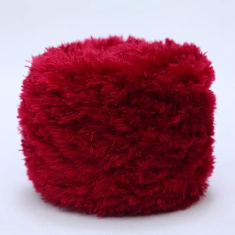 200g 3 Strands Crystal Fleece Coral Poke Embroidery Thread Towel DIY Knitting Material Bag Hand Sewn Mesh Bag Yarn Crocheting