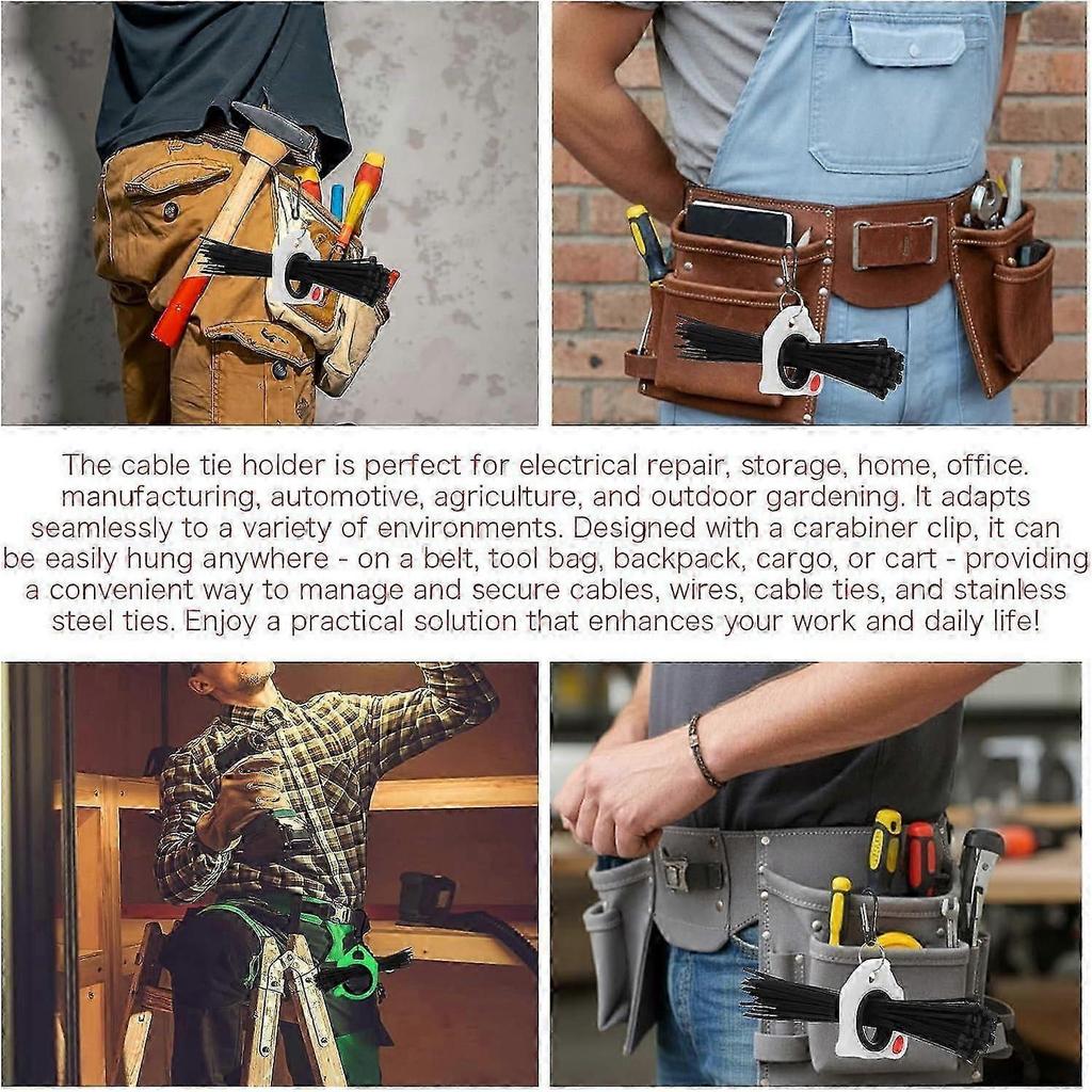 Cable Tie Holder Set with Automatic Tightening, Reusable Heavy Duty Zip Tie Mount for Efficient Cable Management