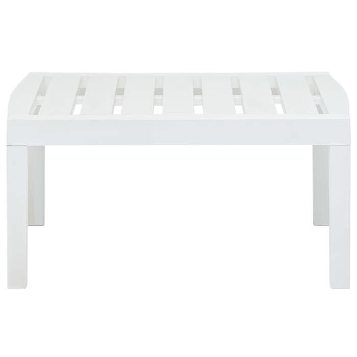 VidaXL Table de jardin Blanc 78x55x38 cm Plastique
