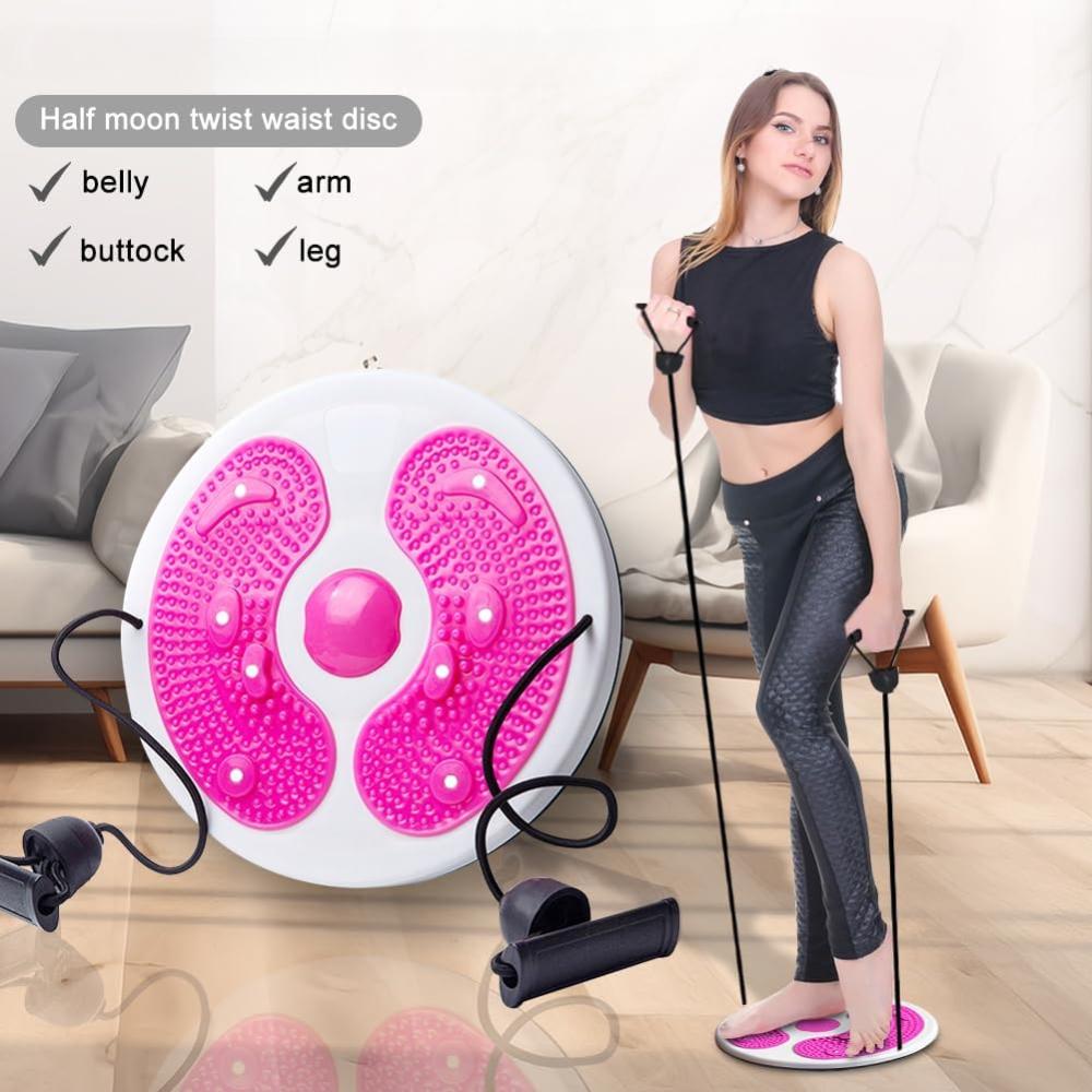 Waist Disc Balance Board with Drawstring Waist Whisper Body Shaping Waist Twis-ting Disc Fitness Turntable Waist Wriggling Plate for Home Workout