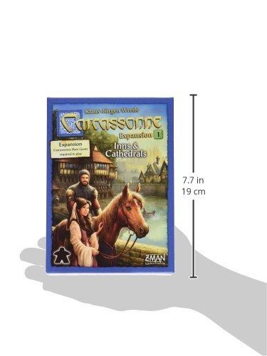 Z-Man Games Carcassonne Inns & Cathedrals Expansion 1 | Board Game for Adults and Families | Strategy Medieval Adventure Board Game | 2-6 Players | By