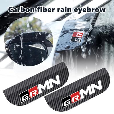 Detachable Car Rearview Mirror Rain Eyebrow Carbon Fiber Sun Visor For GR MN Camry Prius Auris Crown Yaris Corolla CHR